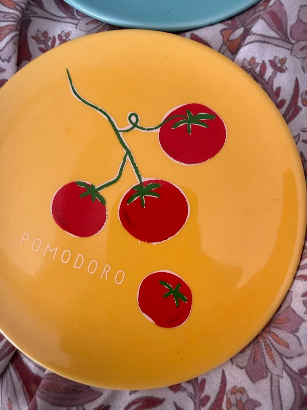 4 Ceramic appetizer Plates bullseye target Mediterranean decor accent plate